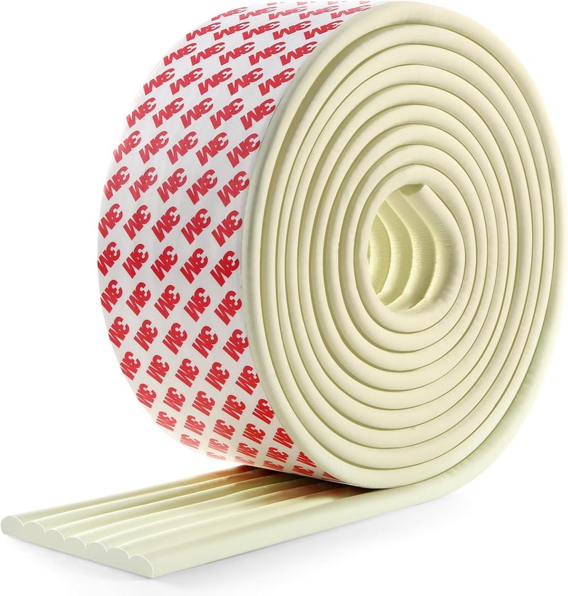 Dovesail Upgrade Baby Proofing Edge Corner Protector,16.4ft Edge Guards Padding with 3M Adhesive, Extra-Wide Soft Rubber Foam Padding, Furniture, Sharp Edge Safety Corner Edge Bumper Guard-Cream - Image 1